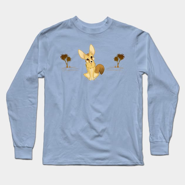 Fennec Fox Long Sleeve T-Shirt by TehNessa